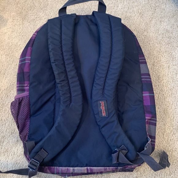Jansport Bags Purple Plaid Jansport Backpack Poshmark